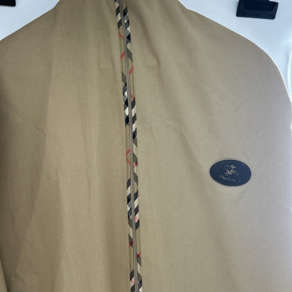 Burberry 2 Pieces Travel Garment Bags, Leather Trim And Patches Vintage - Picture 3 of 10
